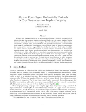 Algebraic Cipher Types: A Functorial Framework for Secure Computation